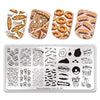 Cute Food Summer Icecream Donuts Patterns Rectangle Nail Stamp Plates Art Stencil Printing Tools BeautyBigBang BBBXL-001