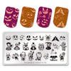 Halloween Theme  Pumpkin Spider Image Stamp Template Nail Art Stencil Plates BeautyBigBang BBBXL-001