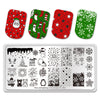 Christmas Tree  Winter Theme Snowman Image Nail Art Stamp Stencil for DIY Manicuring Marry Christmas Theme BeautyBigBang BBBXL-002