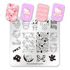 Cartoon Kitty Cute Cat Nail Art Plate Stainless Steel Design Stamp Template for Printing Stencil Tools BeautyBigBang BBBS-044