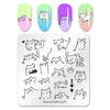 Cute Cats Stainless Steel Template Nail Art Image Stencil Animal DIY Plate Tools BeautyBigBang BBBS-041