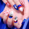 USA Flag Star Heart Image Stencil For Nails Polish Printing Templates Tools BeautyBigBang BBBS-043