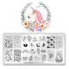 Unicorn Cute Star rainbow Image Printing Plates Geometric Stencil Nail Art Stamp Tool BeautyBigBang BBBXL-003