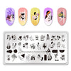 Flowers Women Character lines Manicure Nail Art Image Template Manicure Stencils Tool Nail Stamping BBBXL-004