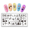 Flowers Women Character lines Manicure Nail Art Image Template Manicure Stencils Tool Nail Stamping BBBXL-004