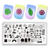 Flowers Rose Leaves Lines Manicure Nail Art Image Template Manicure Stencils Tool Nail Stamping BBBXL-008