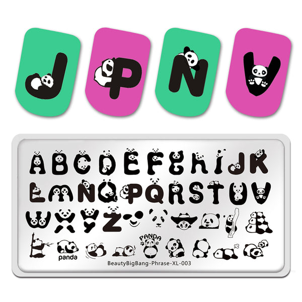 Panda Number Letter Design Image Printing Plates Stencil Stamp Tools BBBXL-003