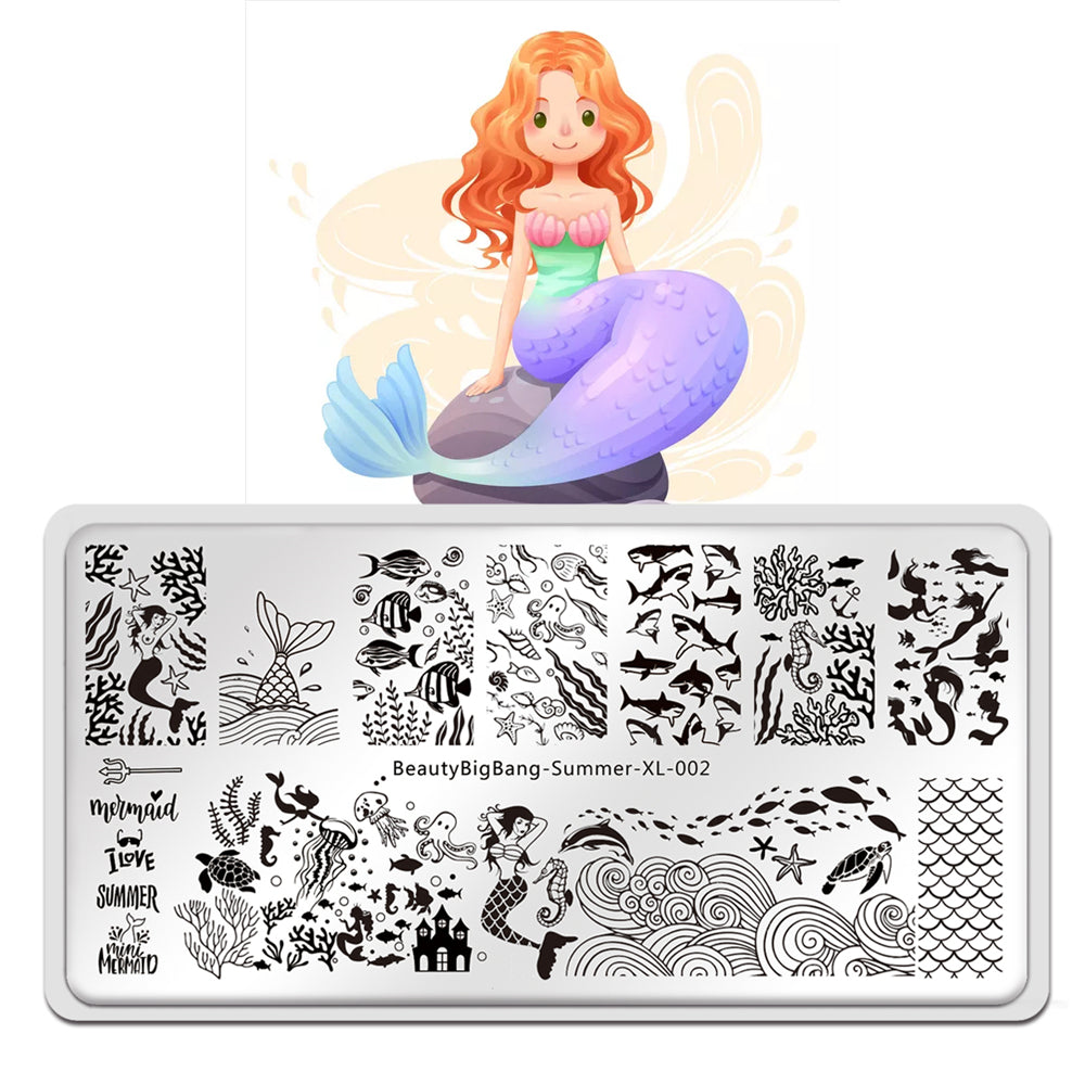 Summer Fish Design Image Printing Plates Stencil Stamp Tools BBBXL