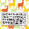 Animal Silhouette Design Image Printing Plates Stencil Stamp Tools BBBXL-002