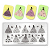 Nail Stamping Plate Template Nail Design Manicure Princess Dress | Character XL-005 6*12cm