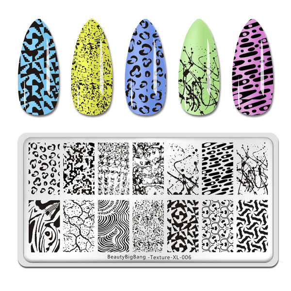 Nail Art Stamping Plate Template Nail Design Manicure | Texture XL-006 6*12cm