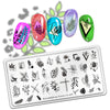 Nail Stamping Plate Green Leaves Plants Manicure Nail Art Image Template Manicure Stencils Tool
