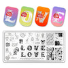 Nail Stamping Plate Valentine's Day Lover Heart Couple Kiss Manicure Nail Art Image Template Manicure Stencils Tool