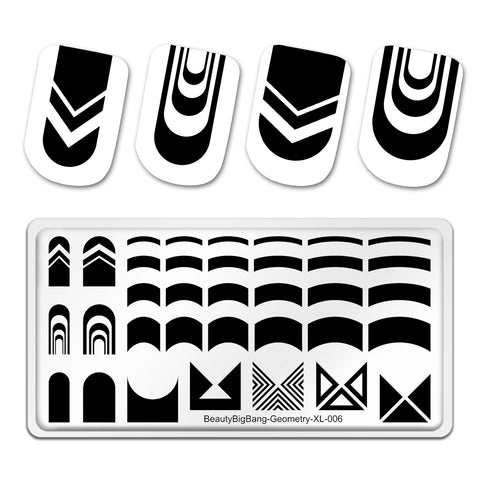 French Geometric Theme Themed Nail Art Stamp Templates Printing Stencil Tool BeautyBigBang XL-006