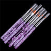 7pcs UV Gel Acrylic Nail Art Brushes Painting Pen Design Nail Art Tool