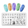 Nail art Stamping Plate Template Alphabet Panda Bamboo Design BeautyBigBang-Phrase-XL-006