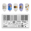 Nail art Stamping Plate Template Manicure Striped Triangle Geometry Design BeautyBigBang-Geometry-XL-009