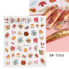 6 Sheets Fall Maple Leaf Nail Art Stickers Decals Self Adhesive Autumn Pumpkin Leaves Design Manicure Tips Nail Decoration for Women Girls
