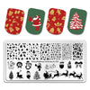 Nail art Stamping Plate Template Manicure Christmas Santa Claus Snowman Christmas Tree Elk BeautyBigBang-Christmas-XL-005