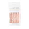 Fake Nails Long Fake Nails Gold Foil Press on Nails Ballerina Acrylic Stick on Nails Pack of 24 for women and girls