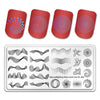 Nail art Stamping Plate Template Manicure Wave Design BeautyBigBang-Wave point line-XL-004