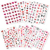 Valentine's Day Nail Art Stickers Valentine Nail Decal Nail Decoration Supplies 3D Self-Adhesive Lip kiss Love Hug Design for Women DIY Acrylic Manicure Decor