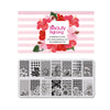 5Pcs Flower Theme Rectangle Nail Stamping Plate Beauty Maple Leaf Design Nail Art Tool