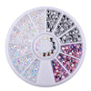 Round Nail Rhinestones Wheel Crystals Glitter Beads Nail Decoration