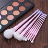 8Pcs/set Gradient Color Slim Waist Mermaid Makeup Brush Set Professional Cosmetic Brushes