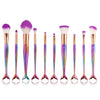 Mermaid Synthetic Makeup Brushes Foundation Blending Blush Cosmetic Brush Set