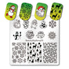 Christmas Nail Stamping Plate Xmas Deer Snowflake Snowman Holly Pattern For Manicure