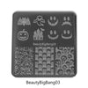 Halloween Pumpkin Nail Art Stamping Plate Skull Spider Design For Manicure