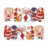Xmas Snowflake Santa Theme Christmas Nail Art Stickers Water Transfer Nail Decals