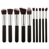 10Pcs Foundation Makeup Brush Set Blending Blush Eyeliner Face Powder Cosmetic Brushes