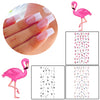 Colorful Flamingo Beach Nail Water Decals Transfer Nail Art Stickers