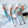 10Pcs Unicorn Mermaid Blending Powder Foundation Makeup Brushes