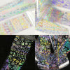 2Pcs Christmas Nail Foils Holo Laser Snowflake Design Nail Stickers For Manicure