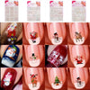 12Sheets Christmas Snowflakes & Snowmen Theme Water Decals Transfer Nail Stickers