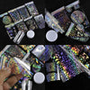 8Pcs/Set Xmas Nail Foils Unicorn Holo Snowflake Dreamcatcher Starry Stickers