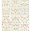 12 Sheets Xmas Holly Santa Design Water Decals Transfer Nail Art Stickers