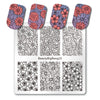 Sun Floral Nail Stamping Plate Rose Flower Pattern Nail Accessory
