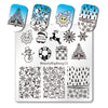 Christmas Nail Stamping Plate Xmas Gift Box Snowflake Snowman Pattern For Manicure