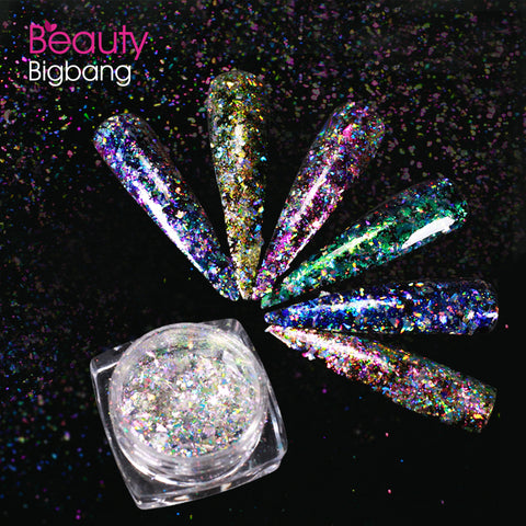 0.2g Aurora Irregular Flakies Powder Chameleon Nail Glitter Sequins For Manicure