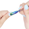 Double-end Rainbow Aurora Stainless Steel Cuticle Pusher Remover Nail Tool
