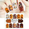 Skull Spider Candy Design Water Decals Transfer Halloween Nail Art Stickers BBB011