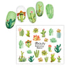1 Sheet Cactus theme Nail Sticker Decals Nail Decoration