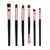 6Pcs Black Eyeshadow Blush Powder Makeup Brushes Kit
