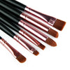 6Pcs Black Eyeshadow Blush Powder Makeup Brushes Kit
