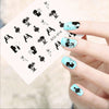 Beauty Girl Design Water Decals Transfer Nail Stickers For Manicure