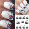 Flower Design Water Decals Transfer Nail Stickers For Manicure